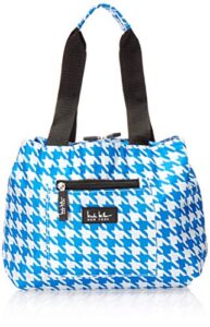 nicole miller of new york insulated lunch cooler- summer 2015 colors - 11 lunch tote (houndstooth blue)