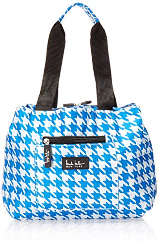 Nicole Miller of New York Insulated Lunch Cooler- Summer 2015 Colors - 11 Lunch Tote (Houndstooth Blue)