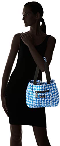 Nicole Miller of New York Insulated Lunch Cooler- Summer 2015 Colors - 11 Lunch Tote (Houndstooth Blue)