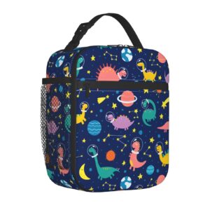 Dinosaur Dino Fun Lunch Bag Insulated Lunch Box Reusable Lunchbox Waterproof Portable Lunch Tote For Men Boys