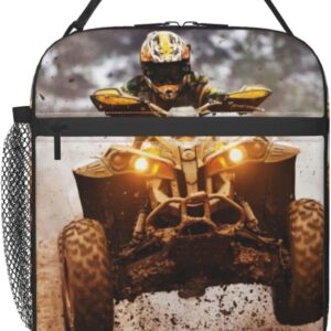 DICITNET Atv Quad Bike Lunch Box Reusable Insulated Lunch Bag Ladies Men's Lunch Box Suitable for Camping Office School