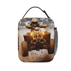 DICITNET Atv Quad Bike Lunch Box Reusable Insulated Lunch Bag Ladies Men's Lunch Box Suitable for Camping Office School