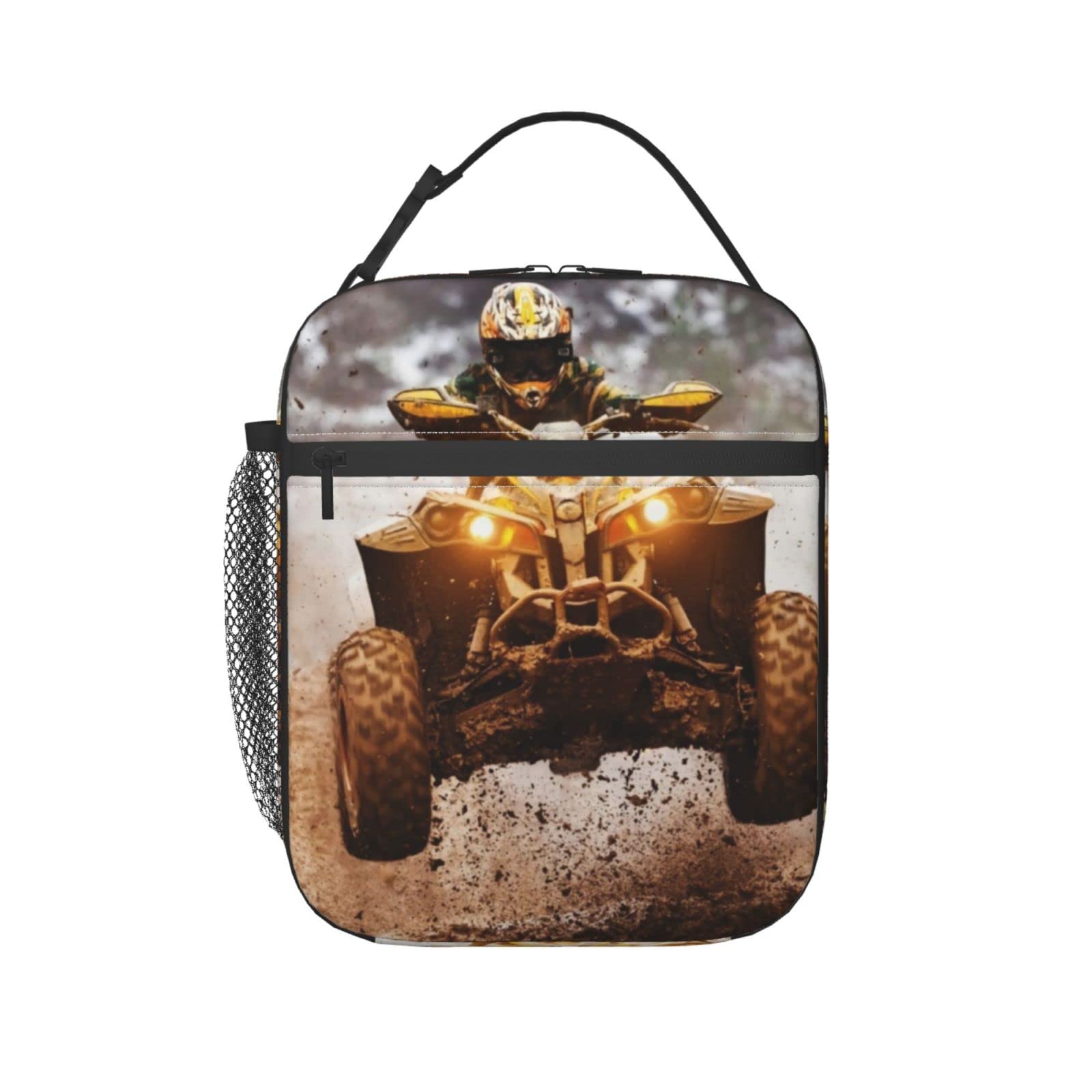 DICITNET Atv Quad Bike Lunch Box Reusable Insulated Lunch Bag Ladies Men's Lunch Box Suitable for Camping Office School