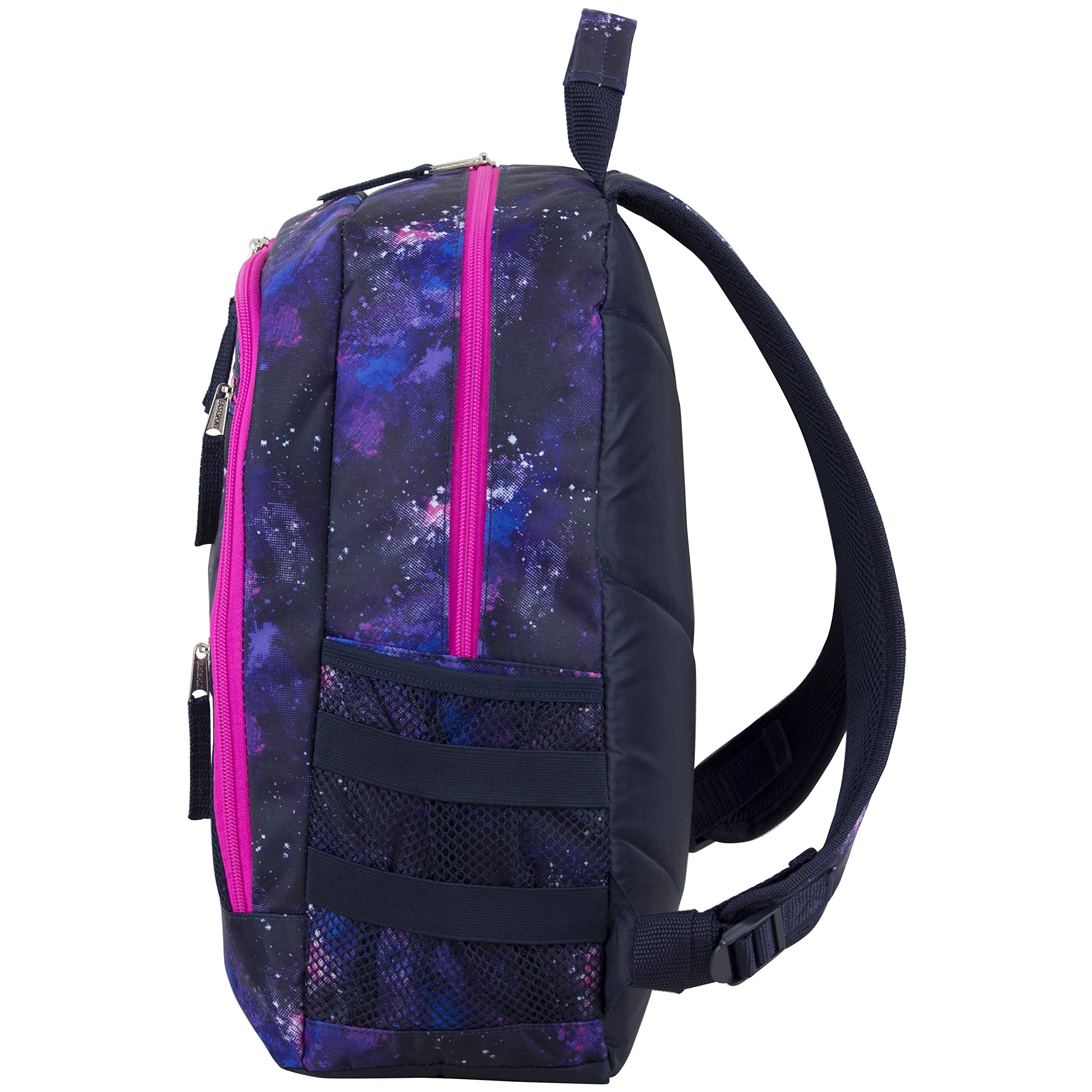 Eastsport Compact 3-Piece Combo Backpack with Lunch Box and Snack/Pencil Pouch - Purple/Pink Constellation