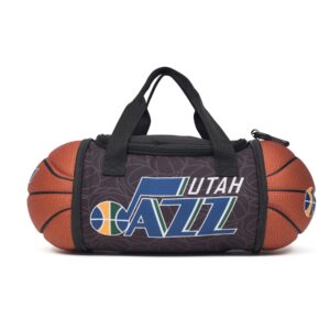 maccabi art official utah jazz collapsible insulated basketball lunch bag, 13.4” x 5.75” x 5.75”
