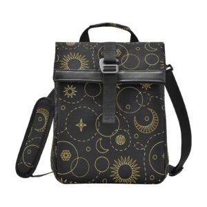 alaza sun moon stars space lunch bag women insulated cooler for men kids roll top leak proof tote cooling purse