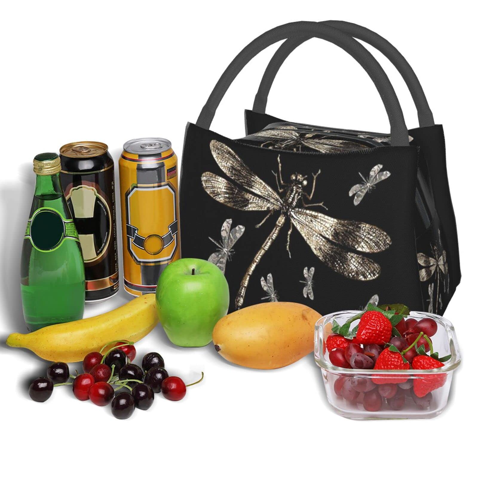 Dragonfly Lunch Box Women Bag Picnic Bags Animal Tote Insulated Portable Womens Lunch Bag Container Meal Bag