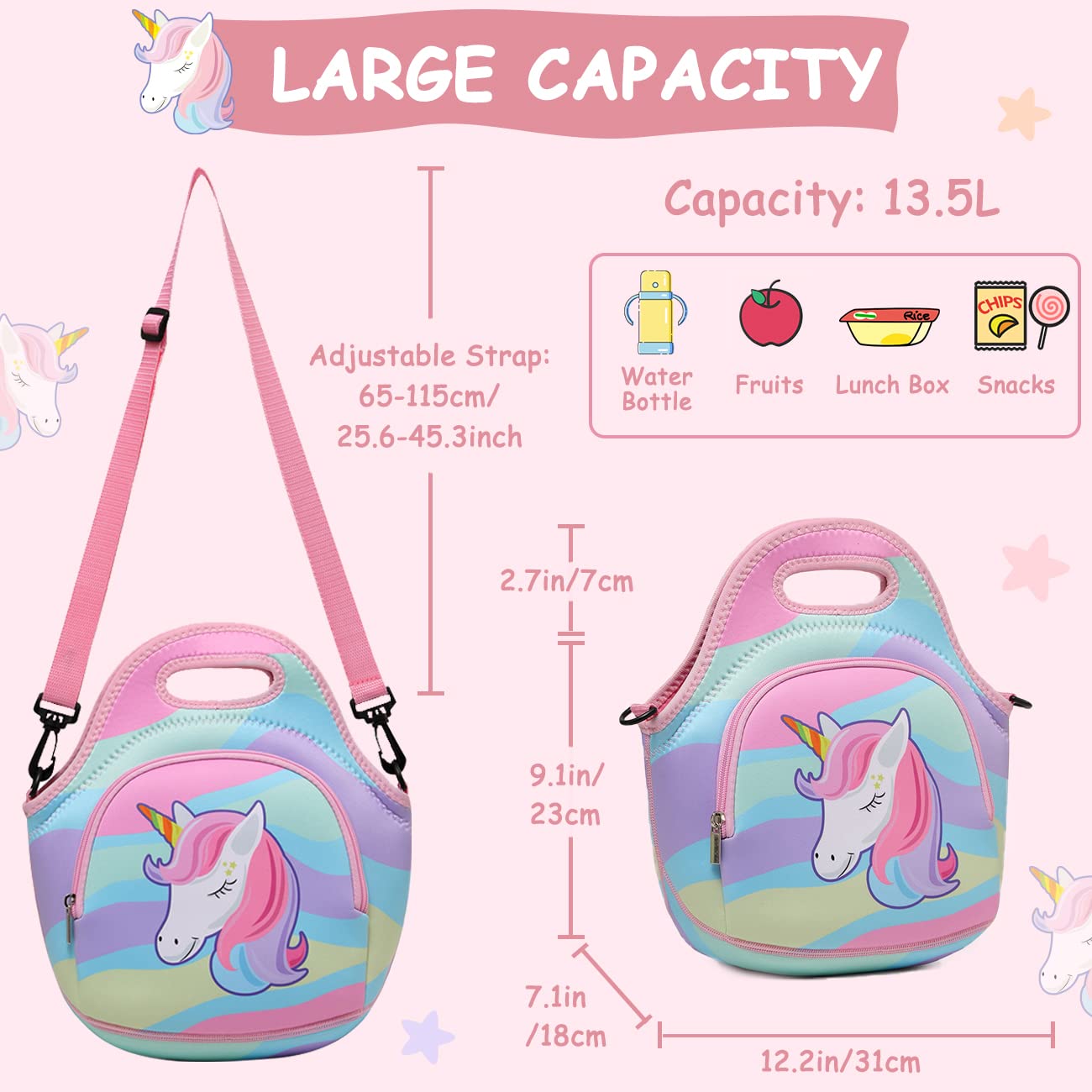 Chasechic Unicorn Lunch Bag and Dinosaur Lunch Bag