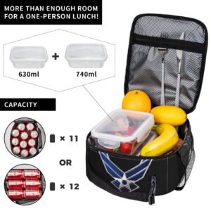 American Air Force Lunch Box Insulated Lunch Bag for Women Men Reusable Cooler Tote Bags for Work Picnic Outdoor