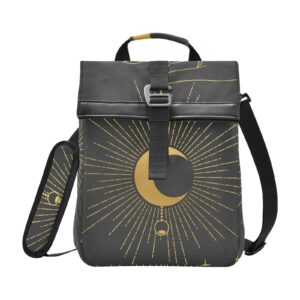 alaza boho crescent moon star bohemian lunch bag women insulated cooler for men kids roll top leak proof tote cooling purse