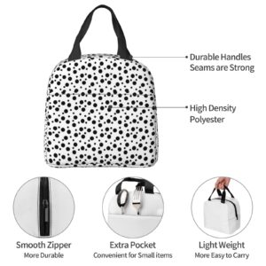 UYEUGV Black Polka Dot Lunch Bag for Women Teen Boys Girls Aesthetic Small Insulated Lunch Box Kids Thermal Cooler Bag Work School