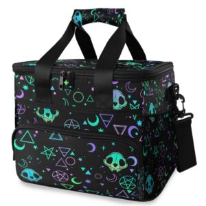 mnsruu cooler bag magic skulls cooler bag insulated lunch totes picnic bag leakproof beach cooler lunch box container
