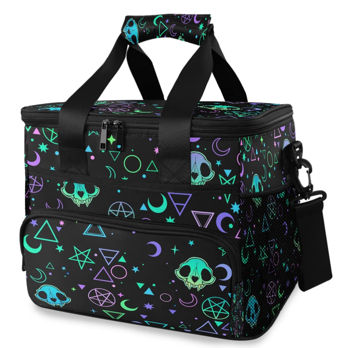 MNSRUU Cooler Bag Magic Skulls Cooler Bag Insulated Lunch Totes Picnic Bag Leakproof Beach Cooler Lunch Box Container