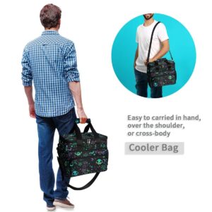 MNSRUU Cooler Bag Magic Skulls Cooler Bag Insulated Lunch Totes Picnic Bag Leakproof Beach Cooler Lunch Box Container