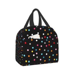 hizuwky polka dot lunch box for women girls reusable lunch bag insulated lunch boxes for office school thermal