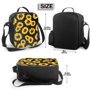 Harooni Sunflower Lunch Bag Oxford Cloth Waterproof Thick Insulation Bag Picnic Bag Large Portable Lunch Box Bag Frozen Bag Insulation Package