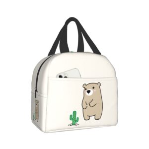ucsaxue bear polar cactus lunch bag travel box work bento cooler reusable tote picnic boxes insulated container shopping bags for adult women men