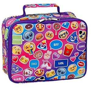 Emojicon Funky LOL, BFF...Insulated Lunch Box Tote