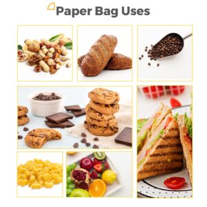 5lb Large Brown Paper Bags 500 Pcs - Paper Bags Bulk - Brown Bags for Storage and Food Packing - Brown Paper Lunch Bags - Large Lunch Bags - Paper Sandwich Bags for Kids - Brown Bags for Lunch