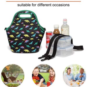 VASCHY Dinosaurs Preschool Backpack and Neoprene Lunch Bags for Kids Bundle