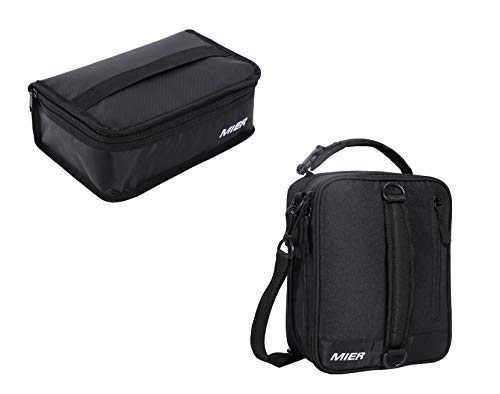 MIER Insulated Lunch Box Bag Expandable Lunch Pack for Men, Women, Kids, Black