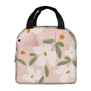 lunch bag floral and dot shapes insulated lunch box back to school reusable bags meal portable container tote for boys girls travel work picnic boxes