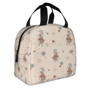 Lunch Bag Cute Hedgehog Insulated Lunch Box Back To School Reusable Bags Meal Portable Container Tote For Boys Girls Travel Work Picnic Boxes