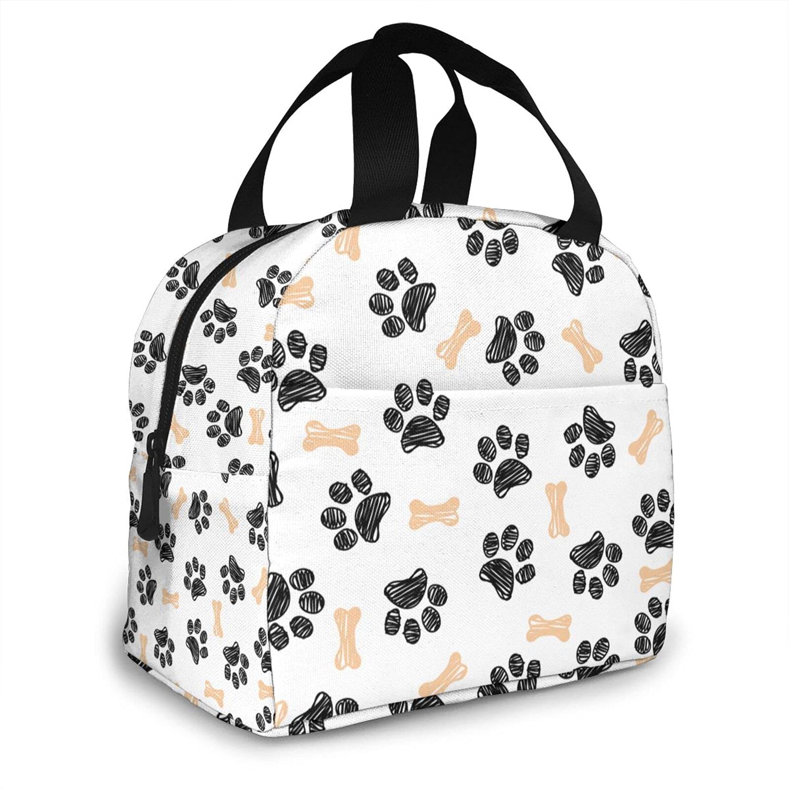 Dog Claw Doodle Warm Lunch Box Reusable Bento Bag Travel Bag Picnic Bags Shopping Bag for women men