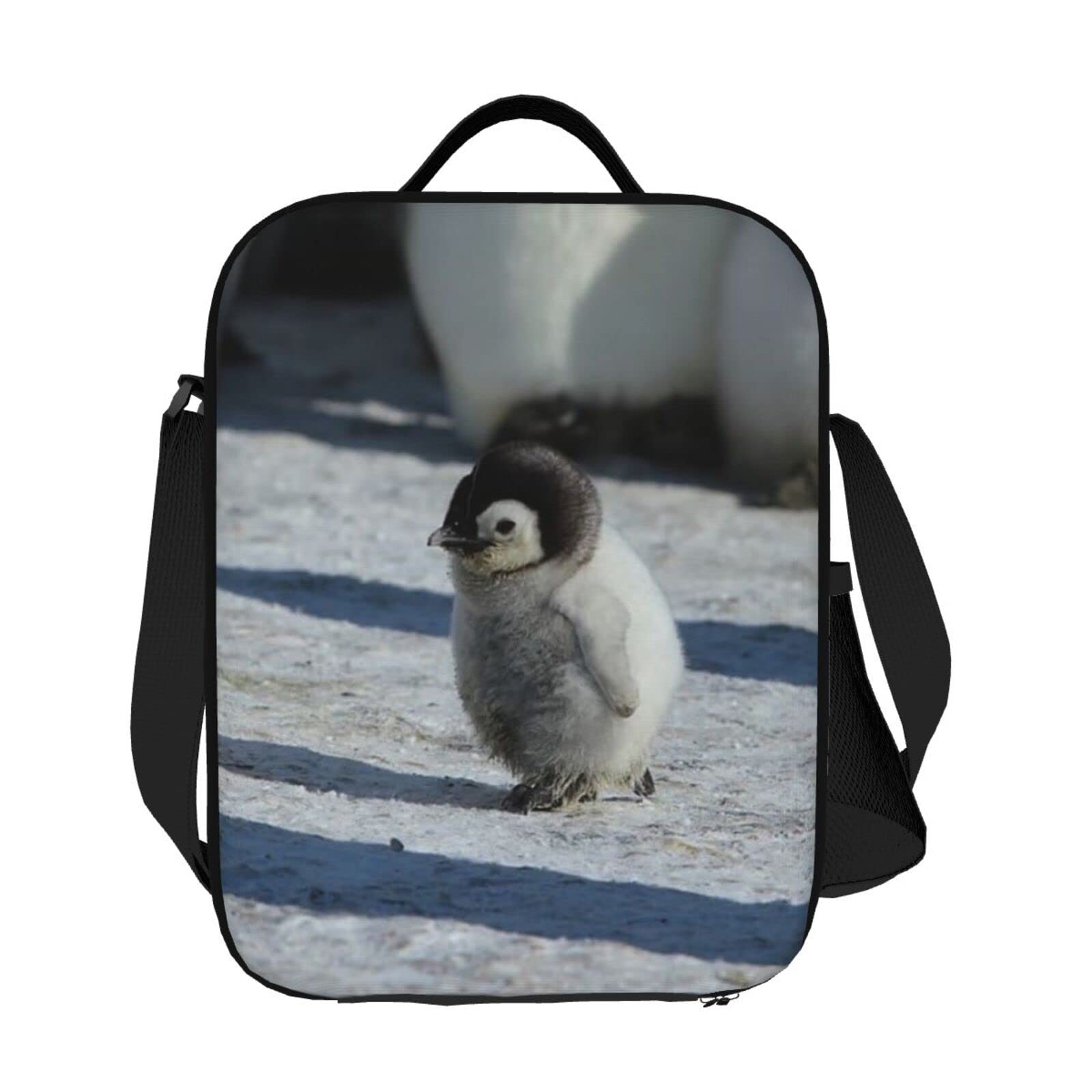 Cute Penguins Lunch Box Picnic Bags Animal Tote Insulated Portable Penguins Decor Container Meal Bag