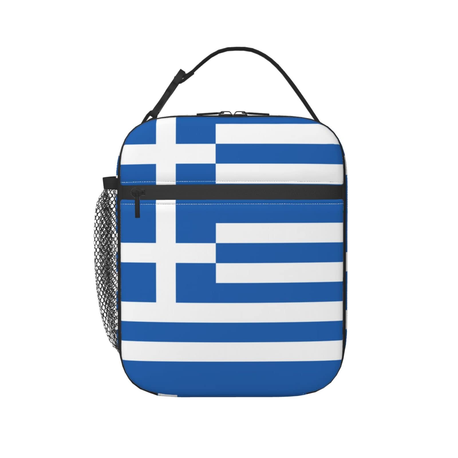 ZGXJJPP Greek Flag Lunch Box for Men Women Reusable Lunch Bag for Adult