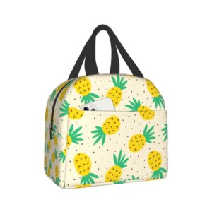 algranben pineapple lunch box for school kids girls women reusable insulated lunch bag washable thermal for picnic office