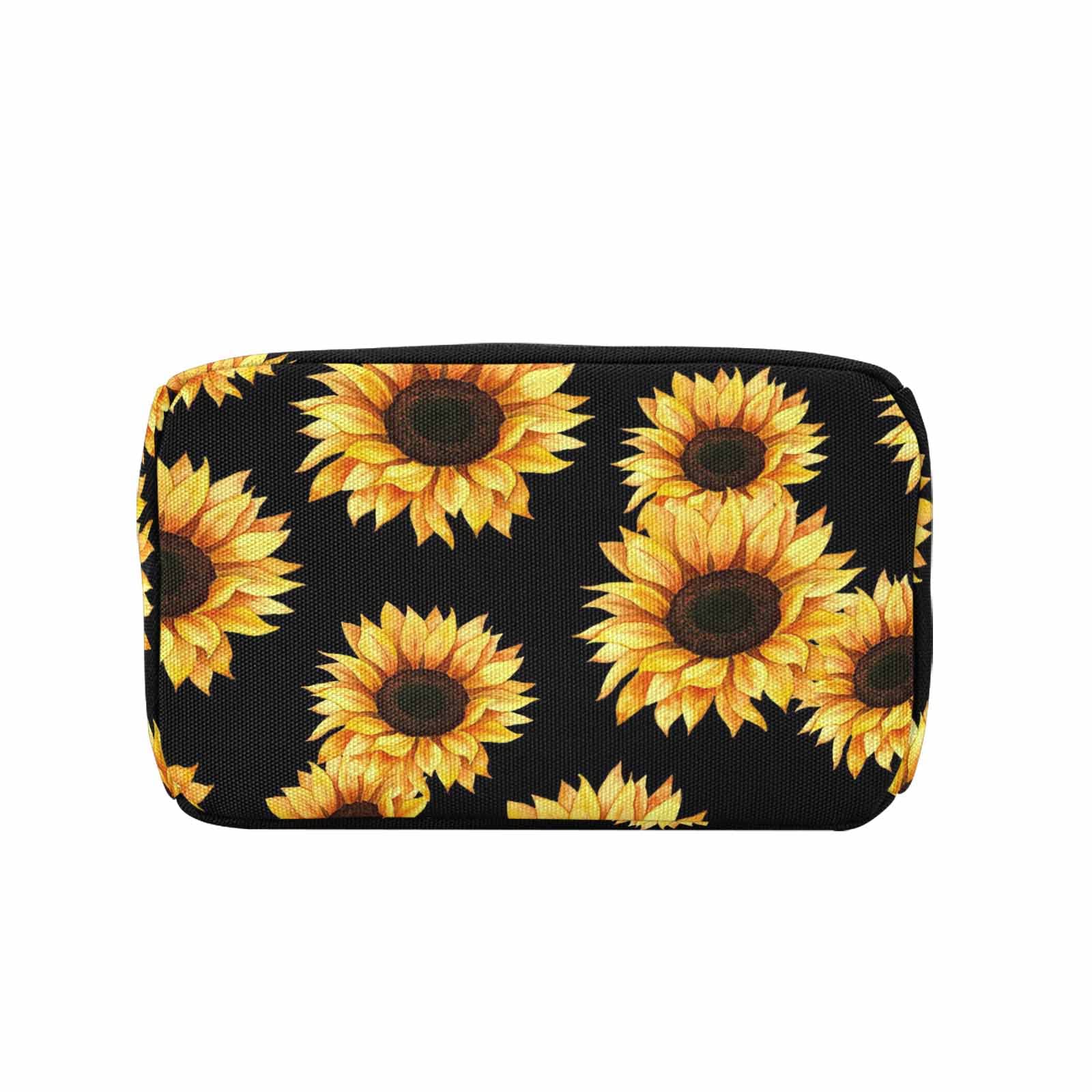 InterestPrint Custom Name Sunflower Lunch Bag for Men Women Personalized Text Cooler Lunch Box Portable Reusable Lunch Bag Gift for Workout Camping