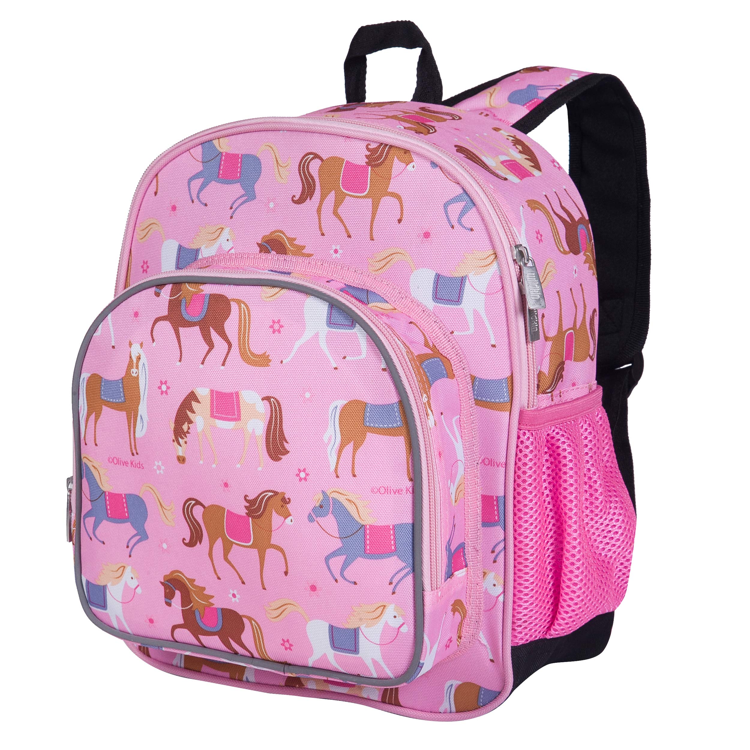 Wildkin 12 Inch Backpack Bundle with Insulated Lunch Bag (Horses)