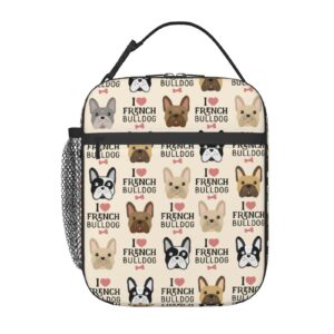 french bulldog reusable lunch bag insulated cooler lunch tote bag lunch box for office work picnic travel