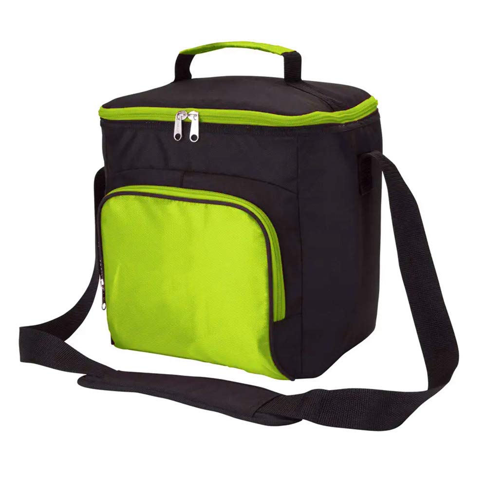 Sweda Large Insulated Lunch Bag - 11" W x 10.5" H x 7.5" D - Black