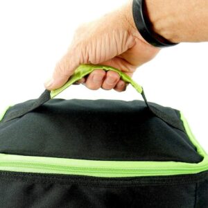 Sweda Large Insulated Lunch Bag - 11" W x 10.5" H x 7.5" D - Black