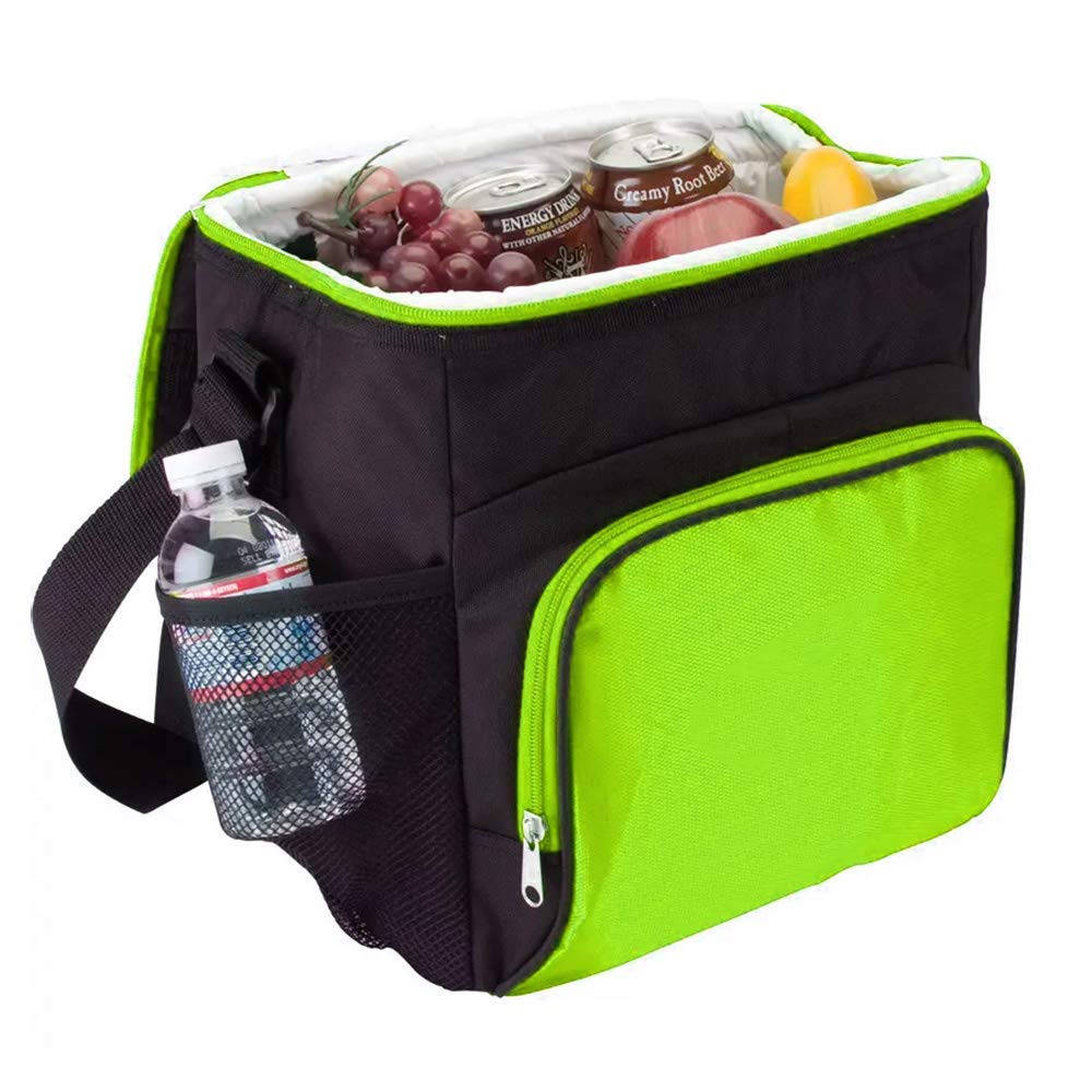 Sweda Large Insulated Lunch Bag - 11" W x 10.5" H x 7.5" D - Black