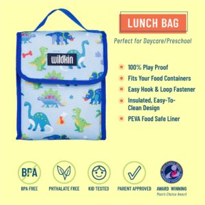 Wildkin 12 Inch Backpack Bundle with Insulated Lunch Bag (Dinosaur Land)