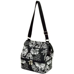 picnic at ascot fashion insulated lunch bag - night bloom