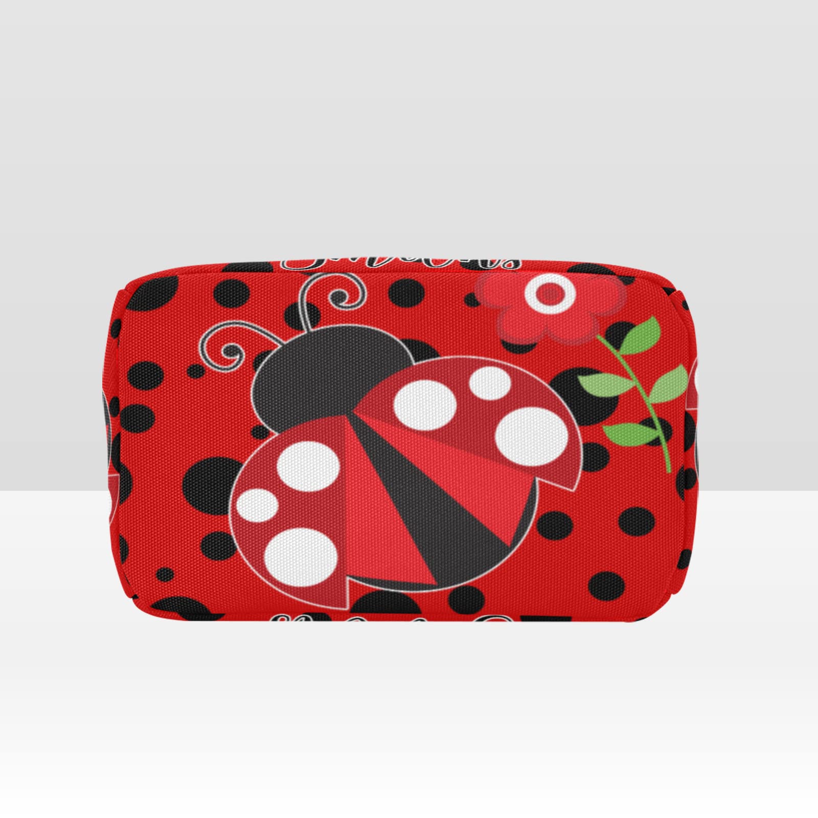 Deargifts Ladybugs Lunch Bag Cute Floral Lunch Bag for Women Men Personalized Custom Name Lunch Bag For Girls Boys Lunch Box Tote Bag Insulated Reusable Lunch Bag for Work, School, Picnic or Travel