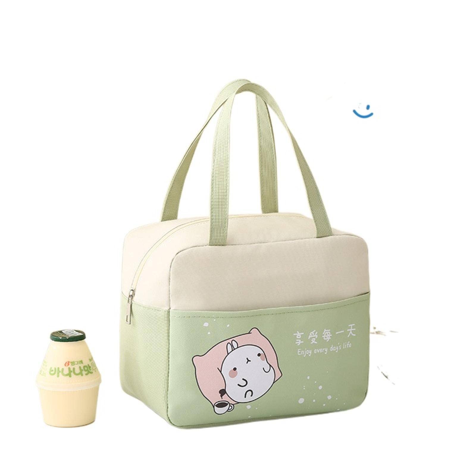 NA Lunch Box Bag Japanese Handbag Work Thickened and Large-Capacity Aluminum foil Insulation Bag Simple Rice Bag Insulation Lunch Bag