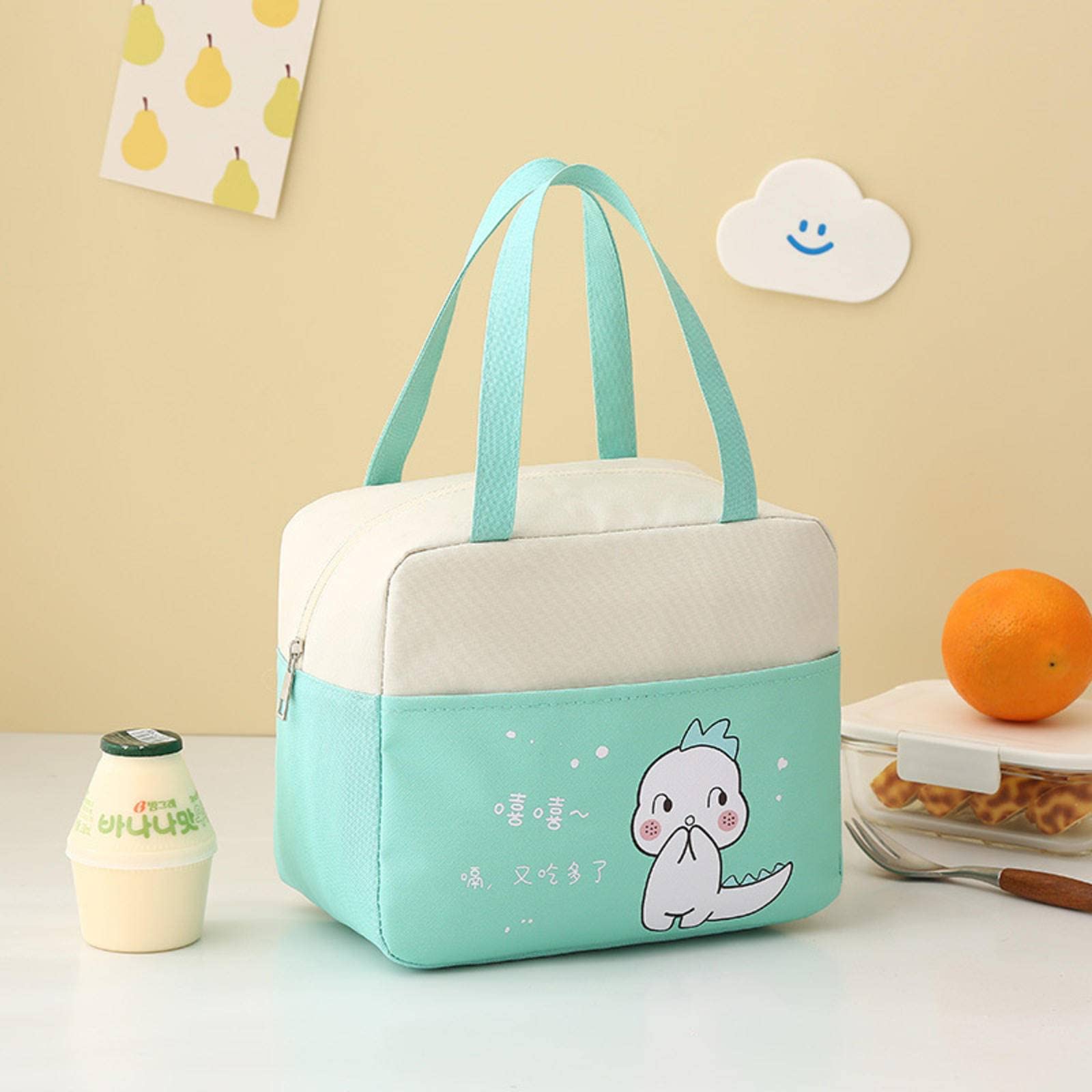 NA Lunch Box Bag Japanese Handbag Work Thickened and Large-Capacity Aluminum foil Insulation Bag Simple Rice Bag Insulation Lunch Bag