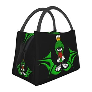dhoutsl lunch bag marvin anime the martian portable reusable lunch box insulated lunch tote for office outdoor picnic women men handbags tote 11 x 6.5 x 7in