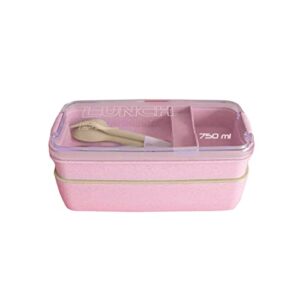 blmiede lunch solution with compartments for meals and snacks the go leak proof dishwasher lunch tote for men with containers (pink, one size)