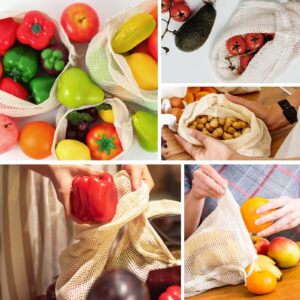 3 Pack Reusable Produce Bags mesh produce bags reusable washable mesh bags for vegetables zero waste eco friendly products food fruit bags Vegetable Storage Grocery Shopping bag produce bags grocery