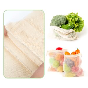 3 Pack Reusable Produce Bags mesh produce bags reusable washable mesh bags for vegetables zero waste eco friendly products food fruit bags Vegetable Storage Grocery Shopping bag produce bags grocery