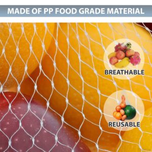 100Pcs Reusable Grocery Bags - Mesh Drawstring Bag Fruit and Vegetable Storage Plastic Mesh Produce Bags Onion Bag Reusable Produce Bags Mesh Bags - Onion and Potato Storage Bags Drawstring Bags