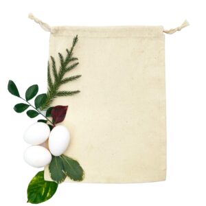 ecogreentextiles 100pcs muslin natural cotton bags with drawstring - 4x6 inches 100% organic cotton used for everyday storage grocery, dust cover, shopping, gift, shoe