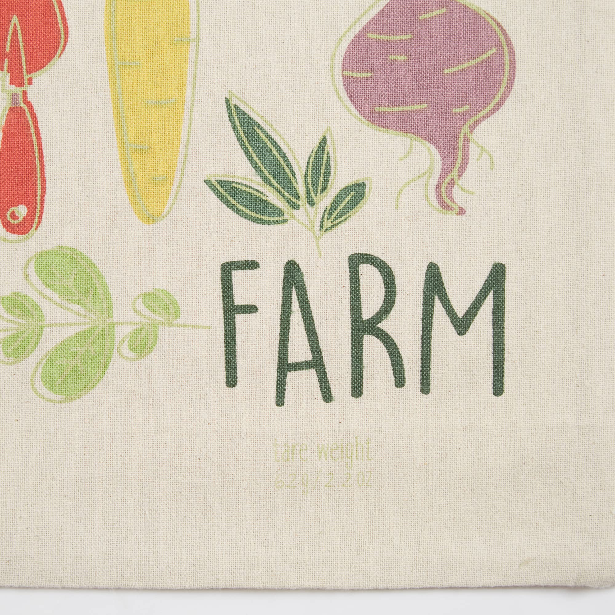 DII Farmer's Market Collection Machine Washable, Reusable Kitchen, Fabric Produce Bag Set, Fresh Veggie Print, 3 Piece