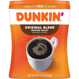 dunkin' original blend medium roast ground coffee, 30 ounce